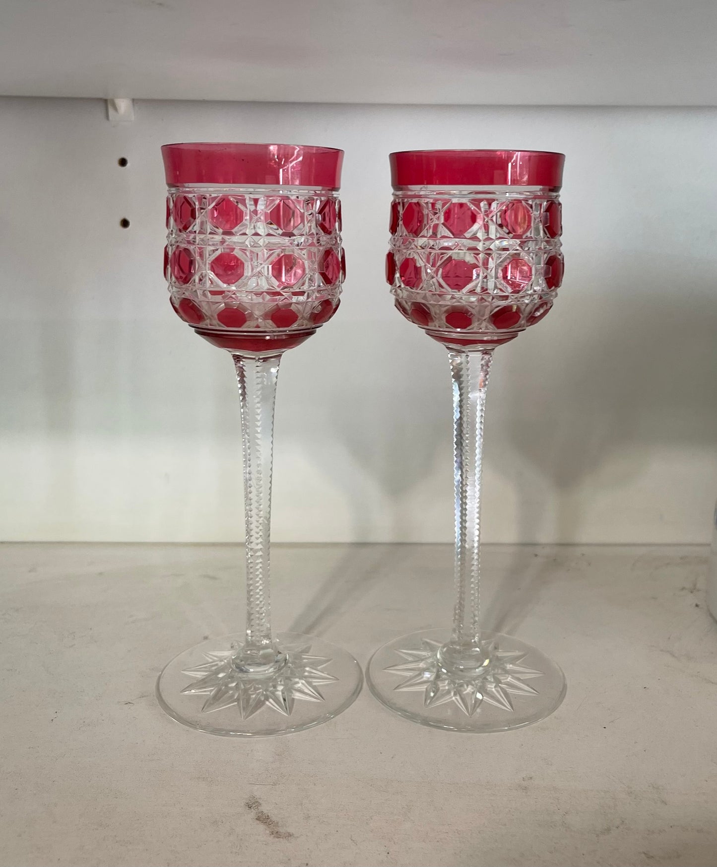 Rare Set of 1930's Baccarat Crystal Cordial glasses