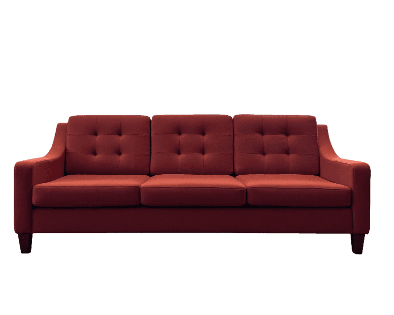 East Cape Red Wool 3 Seater Sofa