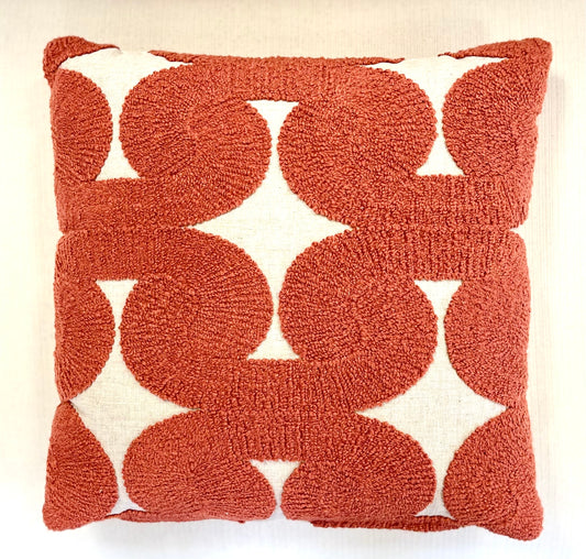 Orange Chunky Knit Pillow